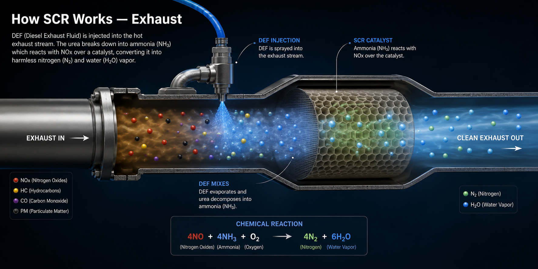 How SCR works diagram