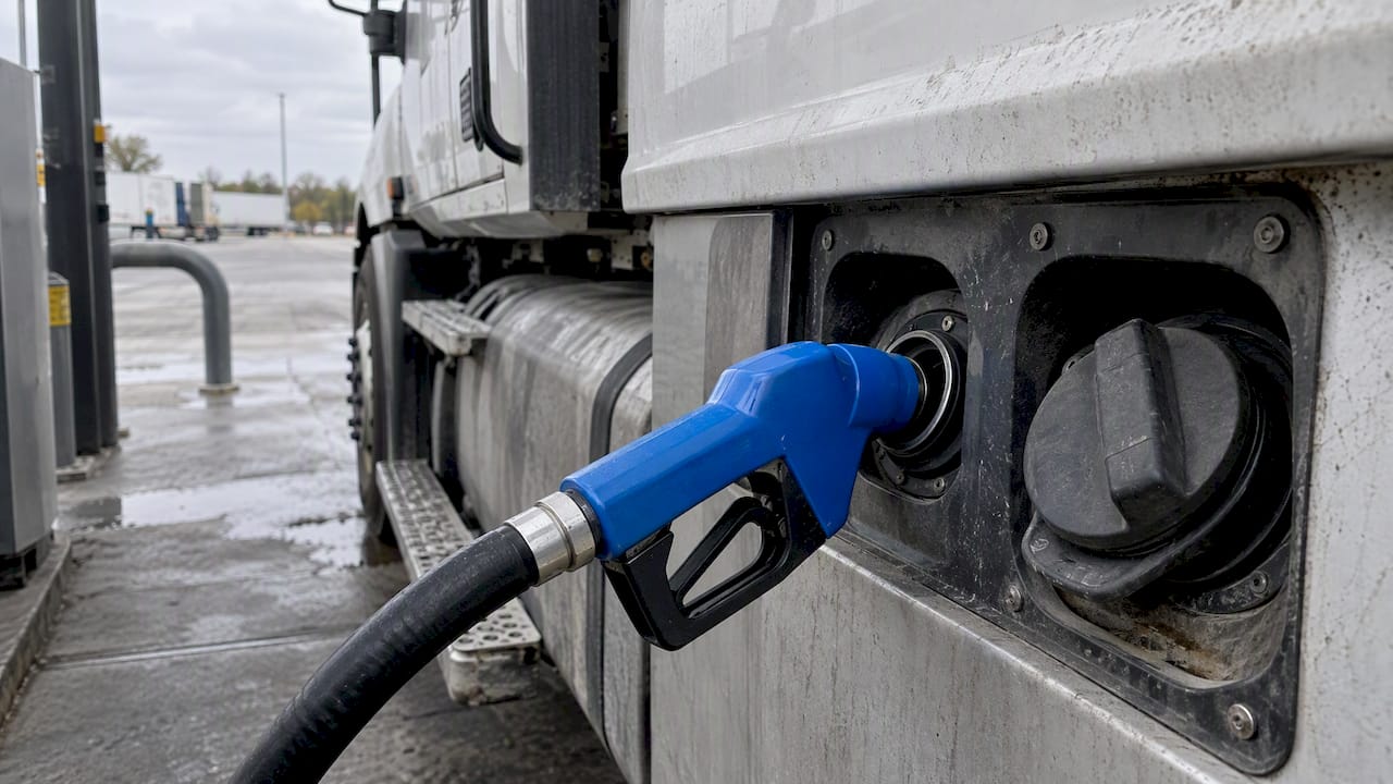 Truck DEF and diesel fill points